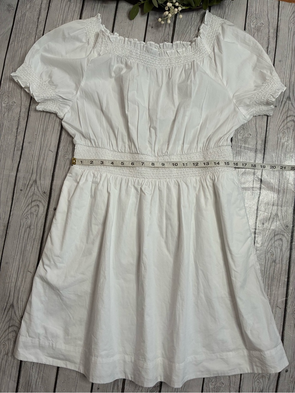 NWT/ J.Crew Smocked Puff-Sleeve Mini Dress - Picture 5 of 13